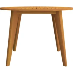 vidaXL - Tuintafel - Bruin - Massief acaciahout - Ø 110 x 75 cm
