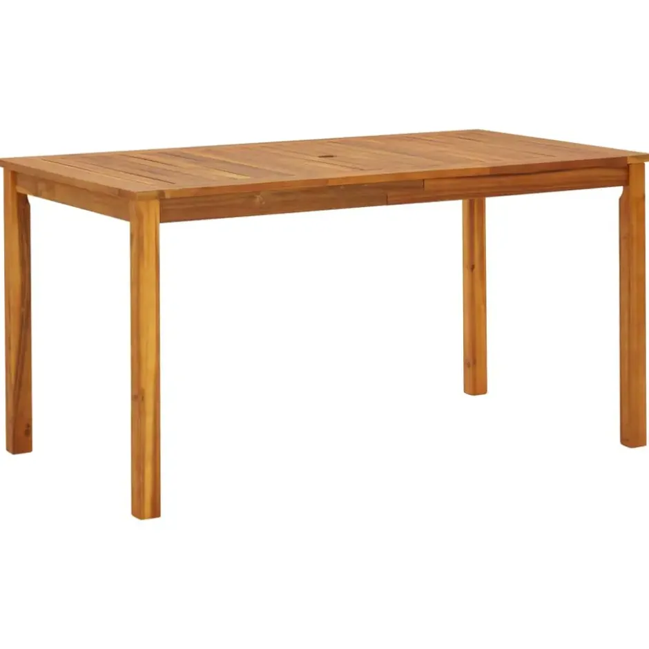 vidaXL - Tuintafel - Bruin - Massief acaciahout - 140 x 80 x 74 cm