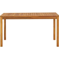 vidaXL - Tuintafel - Bruin - Massief acaciahout - 140 x 80 x 74 cm