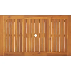 vidaXL - Tuintafel - Bruin - Massief acaciahout - 140 x 80 x 74 cm