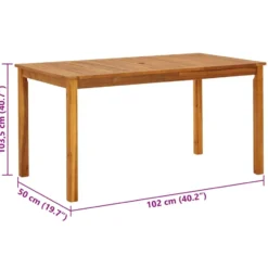 vidaXL - Tuintafel - Bruin - Massief acaciahout - 140 x 80 x 74 cm