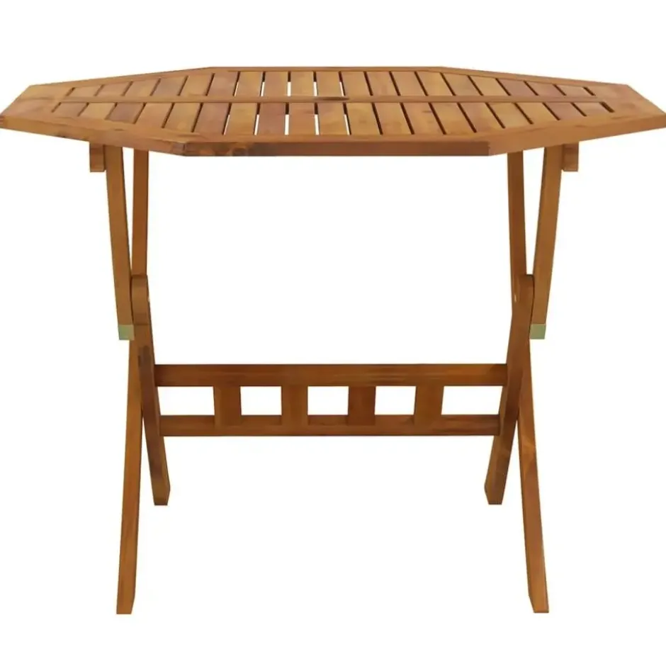 vidaXL - Tuintafel inklapbaar - Bruin - Massief acaciahout - Ø 90 x 75 cm