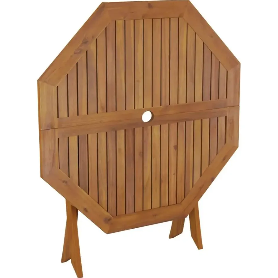 vidaXL - Tuintafel inklapbaar - Bruin - Massief acaciahout - Ø 90 x 75 cm