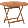 vidaXL - Tuintafel inklapbaar - Bruin - Acaciahout - Ø 90 x 75 cm