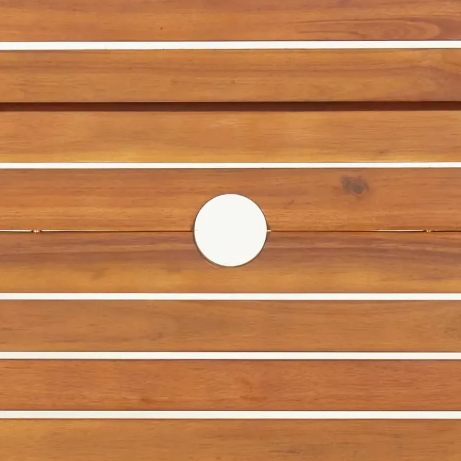 vidaXL - Tuintafel inklapbaar - Bruin - Acaciahout - Ø 90 x 75 cm