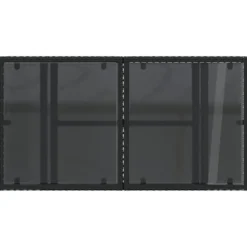 vidaXL - Tuintafel met glazen blad - Zwart - Poly rattan - 100 x 55 x 73 cm