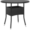 vidaXL - Tuintafel - Zwart - Poly rattan