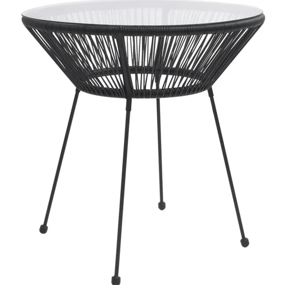 vidaXL - Tuintafel - Zwart - Rattan