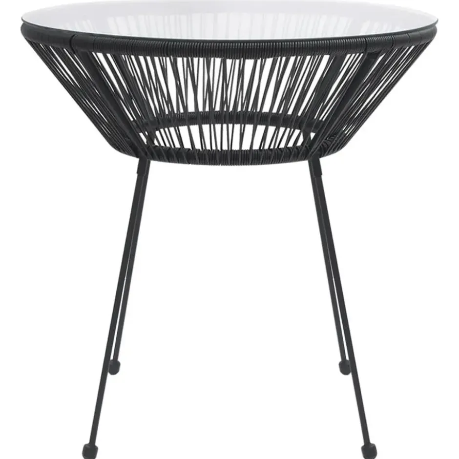 vidaXL - Tuintafel - Zwart - Rattan