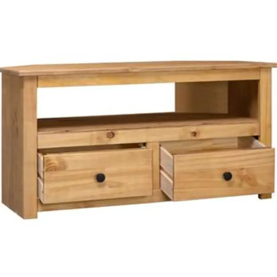vidaXL - Tv-hoekkast - Bruin - Grenenhout