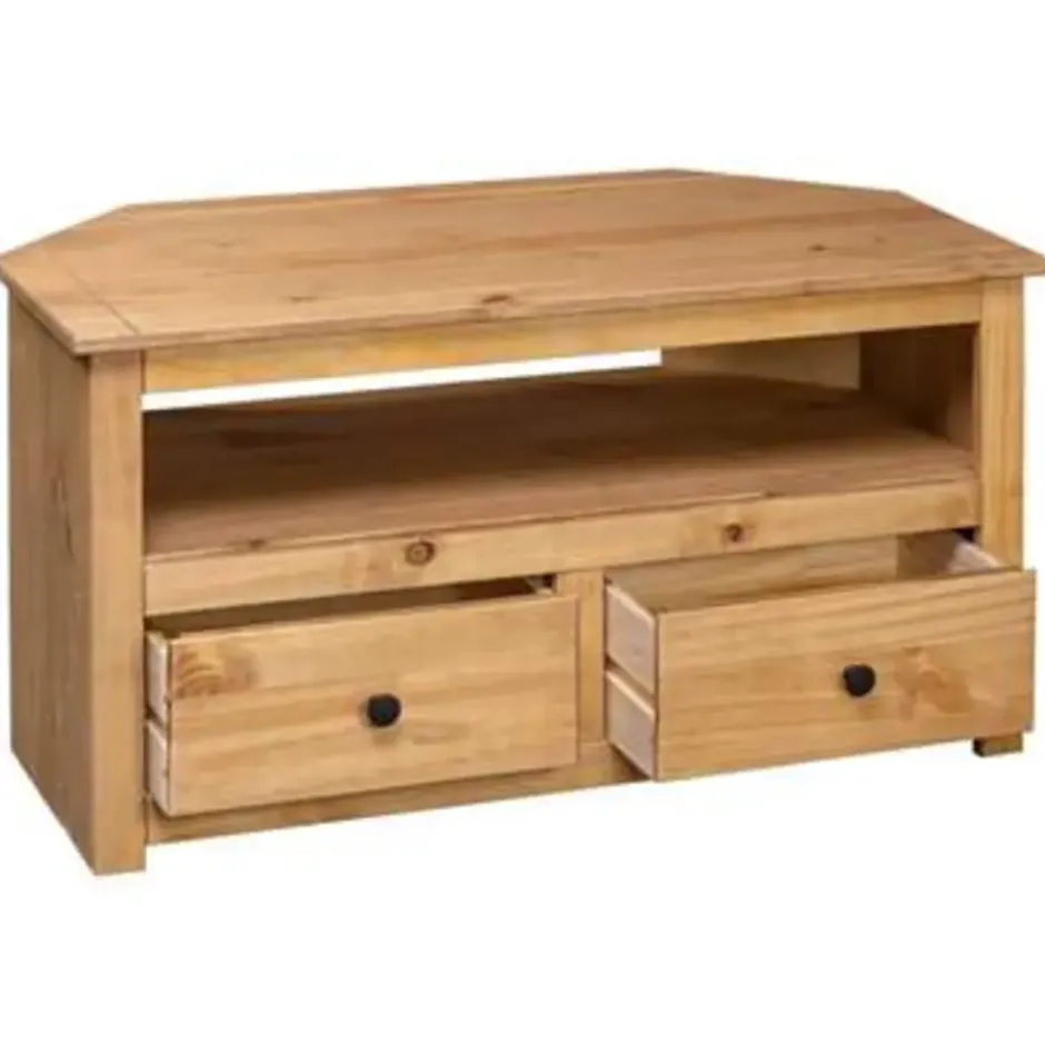 vidaXL - Tv-hoekkast - Bruin - Grenenhout