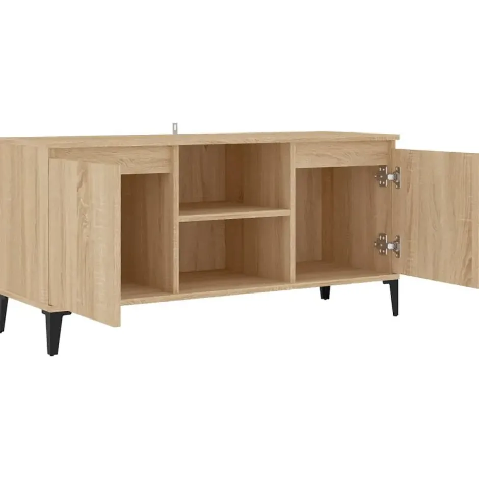 vidaXL - Tv-kast - Bruin - Bewerkt hout