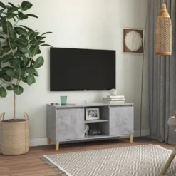 vidaXL - Tv-kast - Grijs - Bewerkt hout
