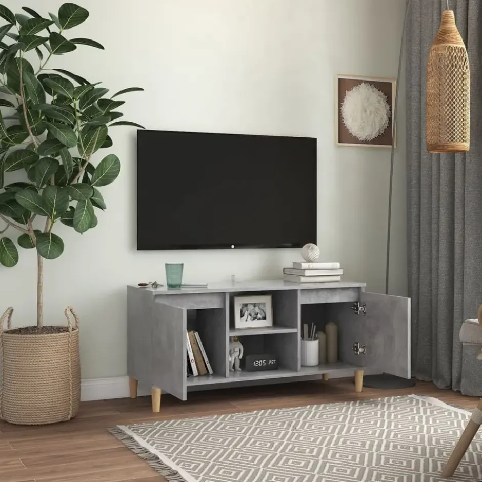 vidaXL - Tv-kast - Grijs - Bewerkt hout