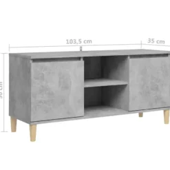 vidaXL - Tv-kast - Grijs - Bewerkt hout