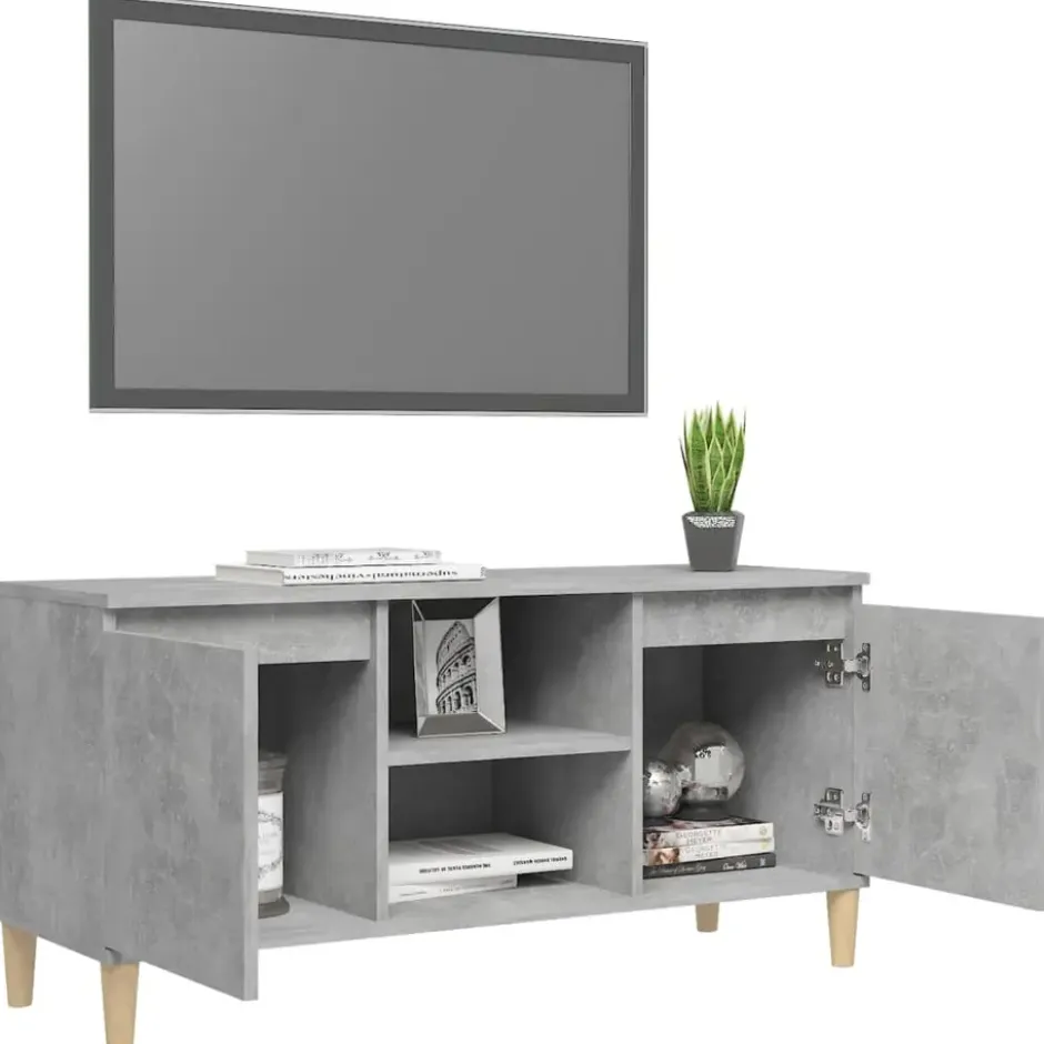 vidaXL - Tv-kast - Grijs - Bewerkt hout