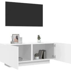 vidaXL - Tv-kast - Wit - Bewerkt hout