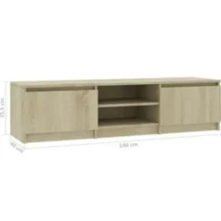 vidaXL - Tv-meubel - Bruin - Bewerkt hout