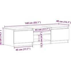 vidaXL - Tv-meubel - Bruin - Bewerkt hout