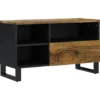 vidaXL - Tv-meubel - Bruin - Mangohout en bewerkt hout - 80 x 33 x 46 cm