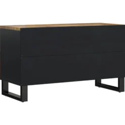 vidaXL - Tv-meubel - Bruin - Mangohout en bewerkt hout - 80 x 33 x 46 cm