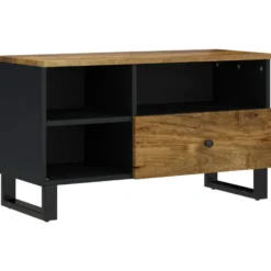 vidaXL - Tv-meubel - Bruin - Mangohout en bewerkt hout - 80 x 33 x 46 cm