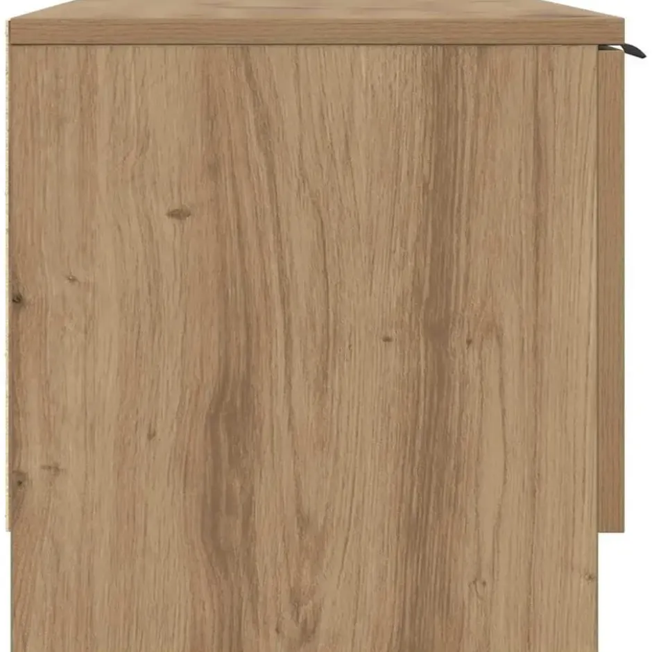vidaXL - TV-meubel met 3 deuren - Artisanaal eiken - 102x35x36.5 cm