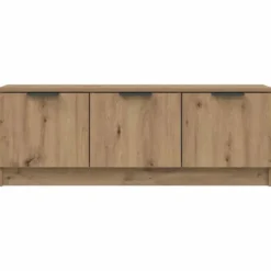 vidaXL - TV-meubel met 3 deuren - Artisanaal eiken - 102x35x36.5 cm