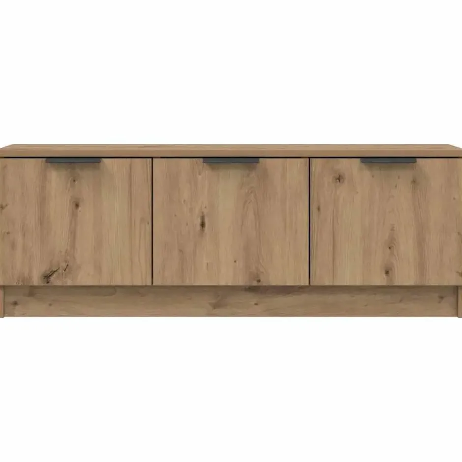 vidaXL - TV-meubel met 3 deuren - Artisanaal eiken - 102x35x36.5 cm