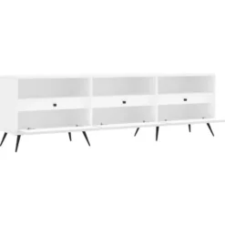 vidaXL - TV-meubel met 3 deuren en 3 vakken - Wit - Hout - 150x30x44.5 cm