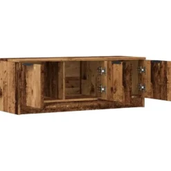 vidaXL - TV-meubel met 3 deuren - Oud hout - Bewerkt hout - 102x35x36.5 cm