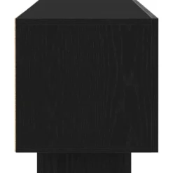 vidaXL - TV-meubel met 3 deuren - Zwart eiken - Bewerkt hout - 160x35x40 cm
