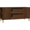 vidaXL - TV-meubel met 2 lades - Bruin eiken - Hout - 102x44.5x50 cm