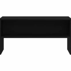 vidaXL - TV-meubel met legplank - Zwart eiken - Bewerkt hout - 80x40x40 cm