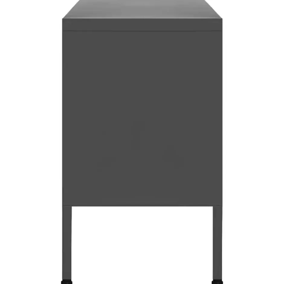 vidaXL - Tv-meubelset - Antraciet - Staal