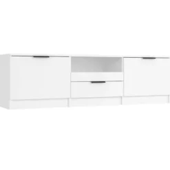 vidaXL - Tv-meubel - Wit - Bewerkt hout