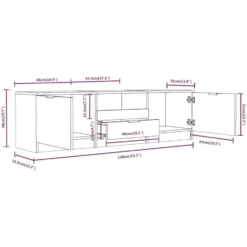 vidaXL - Tv-meubel - Wit - Bewerkt hout