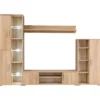 vidaXL - Tv-wandmeubel - Bruin - Bewerkt hout