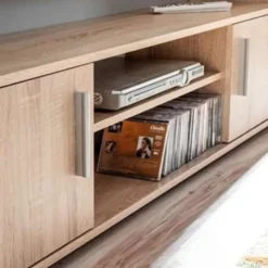vidaXL - Tv-wandmeubel - Bruin - Bewerkt hout