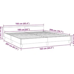 vidaXL - Tweepersoonbed zonder matras - Zwart - Kunstleer - 160x200 cm