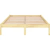 vidaXL - Tweepersoonsbed - Naturel - Massief hout - 180x200 cm