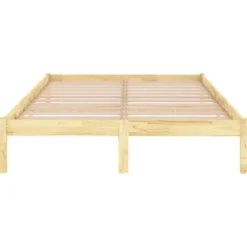 vidaXL - Tweepersoonsbed - Naturel - Massief hout - 180x200 cm