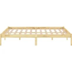 vidaXL - Tweepersoonsbed - Naturel - Massief hout - 180x200 cm