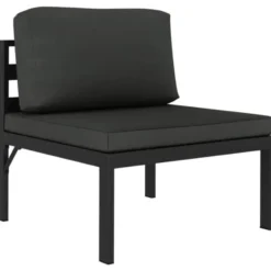 vidaXL - Tweezitsbank - Antraciet - Aluminium