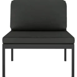vidaXL - Tweezitsbank - Antraciet - Aluminium
