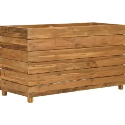 vidaXL - Verhoogde Plantenbak - Bruin - Teakhout - 100 x 40 x 55 cm
