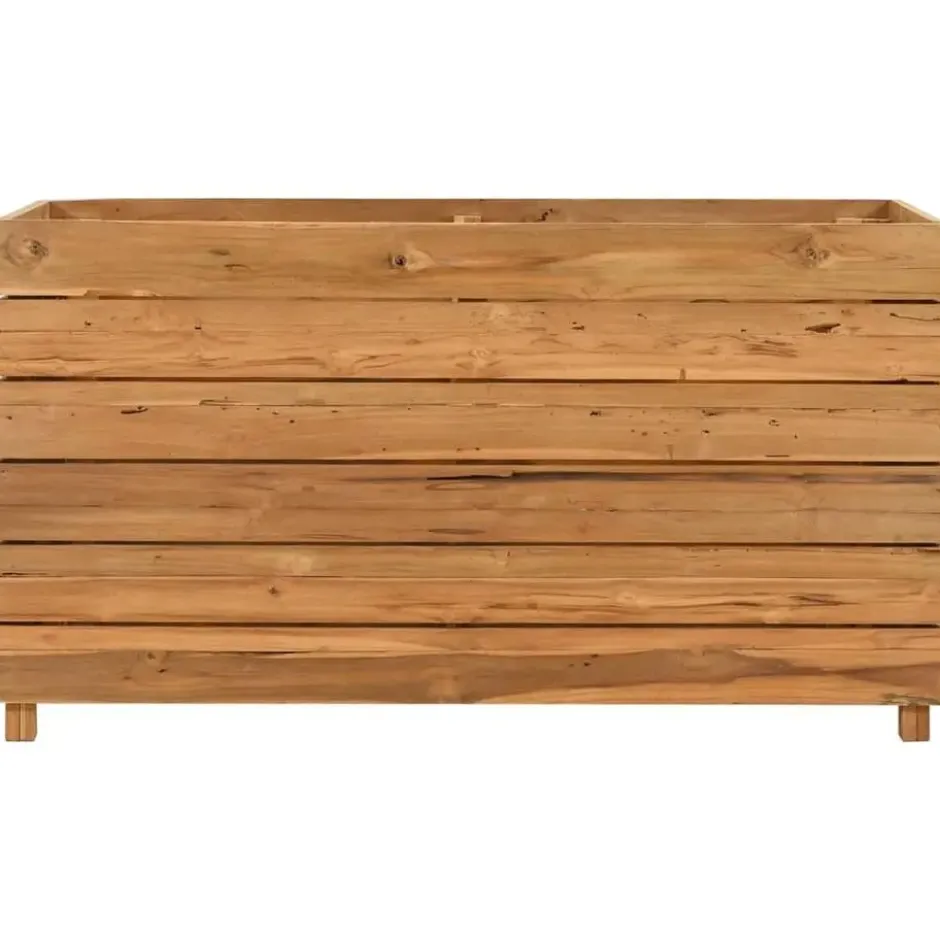 vidaXL - Verhoogde Plantenbak - Bruin - Teakhout - 100 x 40 x 55 cm