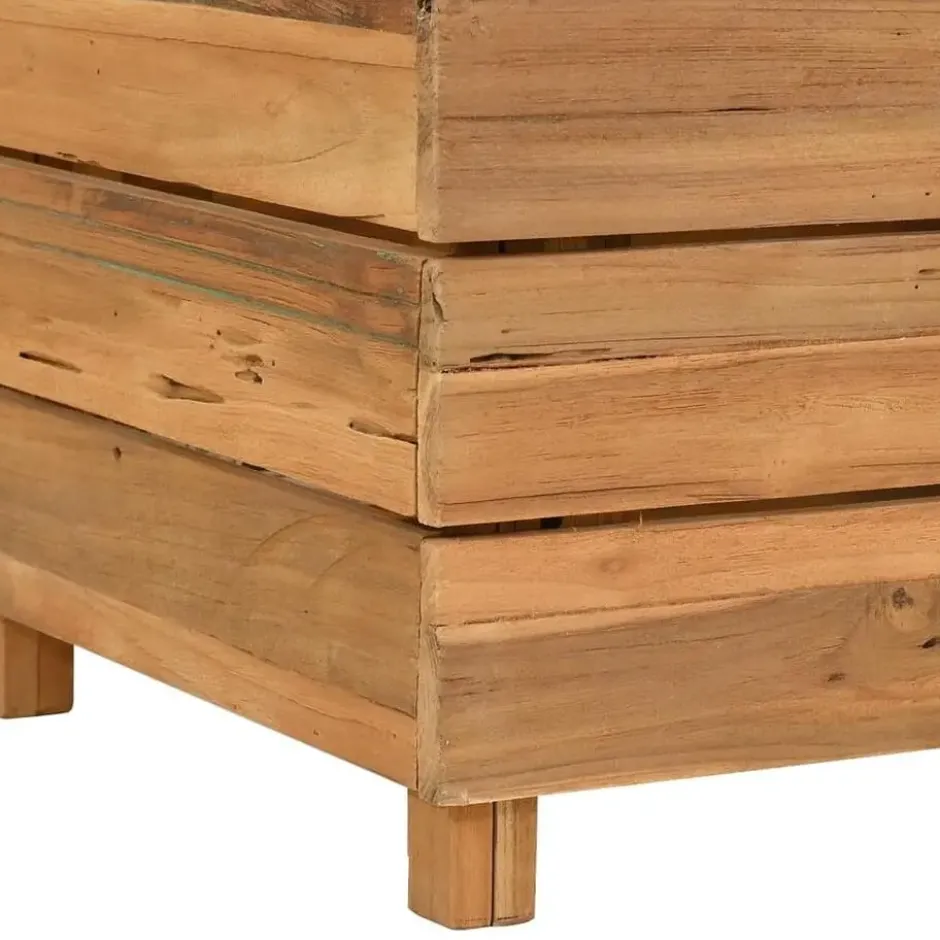 vidaXL - Verhoogde Plantenbak - Bruin - Teakhout - 100 x 40 x 55 cm