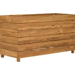 vidaXL - Verhoogde Plantenbak - Bruin - Teakhout - 100 x 40 x 55 cm