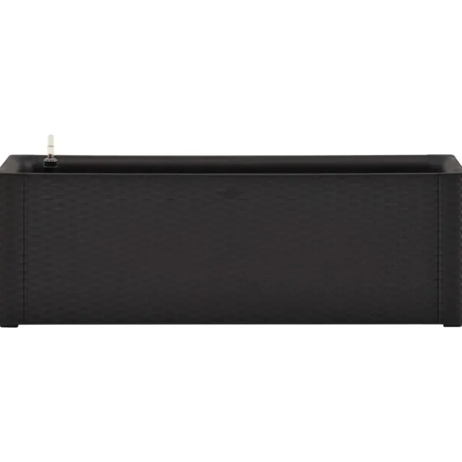 vidaXL - Verhoogde Plantenbak - Antraciet - Polypropyleen - 100 x 43 x 33 cm